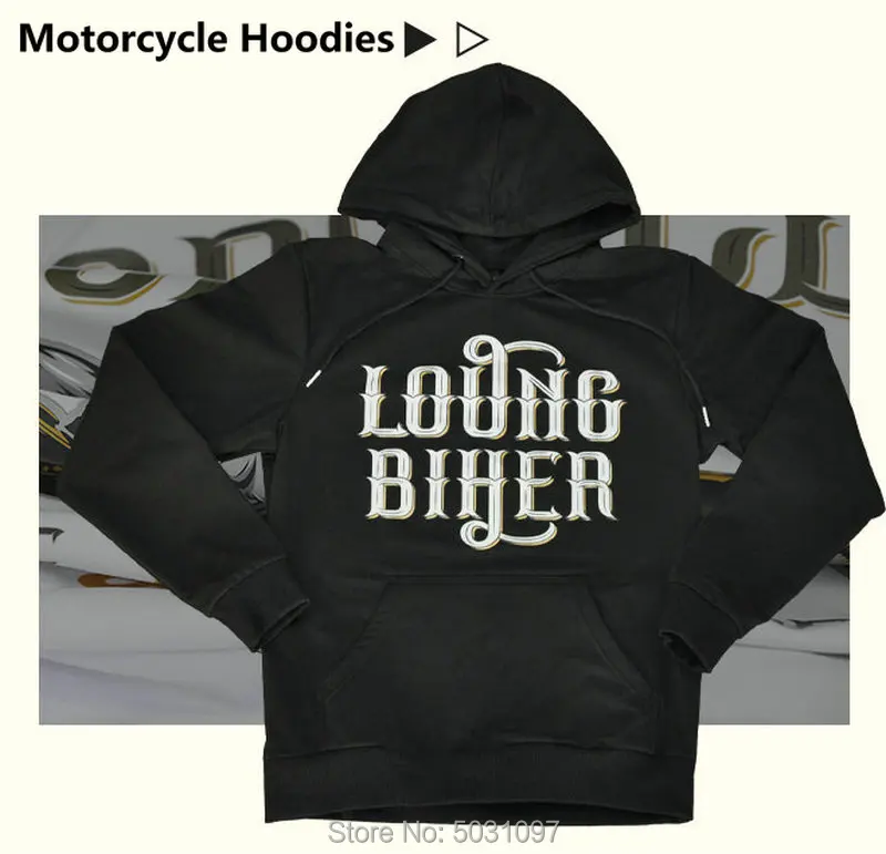 

Loong Biker Motorcycle Winter Riding Hoodies Moto Bikers Daily Cycling Sports Warm Hooded Sweater Locomotive Cotton Casual Coat
