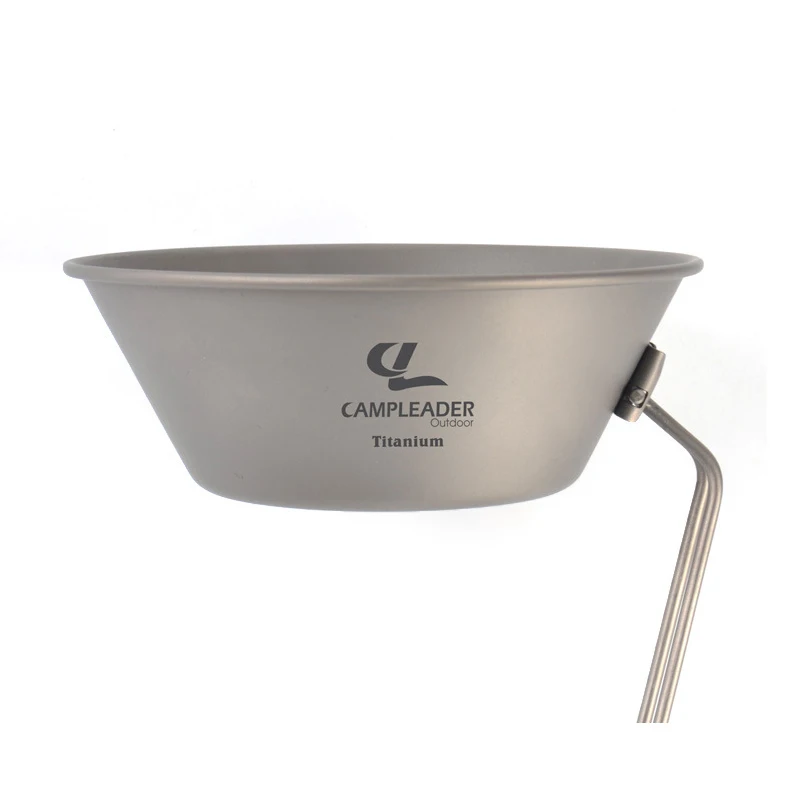 Outdoor Bowl Titanium Camping Cup Foldable Tableware Anti-Scalding Anti-Falling Outdoor Camping Picnic Titanium Cookware 300ml