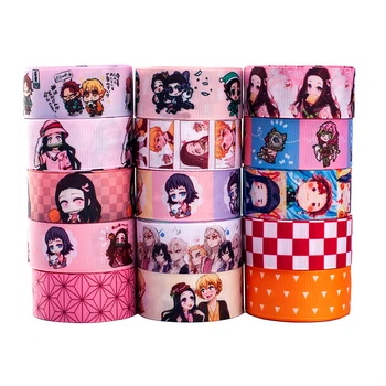 

random set 5/10/20 styles 22/25mm new Japanese cartoon pattern grosgrain ribbon, each 1yard