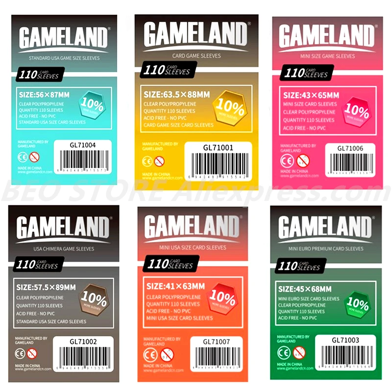 110 Sleeves Board Games GAMELAND Card Game Sleeve Protector protective clear cards sleeves 50 sleeves mayday board games cards mdg 7075 for 41 63mm premium thicker sleeve protective clear card sleeves