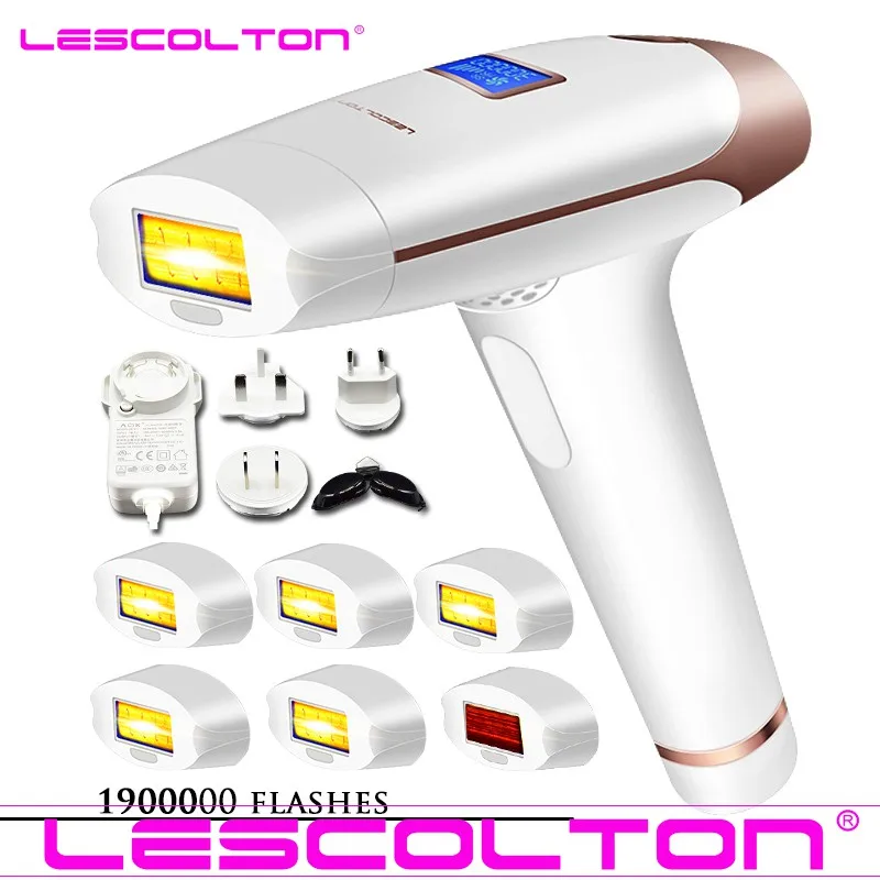 1900000times White Lescolton 3в1 700000 импульсный IPL лазерный эпилятор для удаления волос устройство постоянного удаления волос IPL лазерный эпилятор подмышки - Цвет: 1900000times White