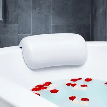 

40 Bath Pillow Non-slip Bathtub Headrest Soft Waterproof Bath Pillows with Suction Cups Easy To Clean Bathroom Accessories