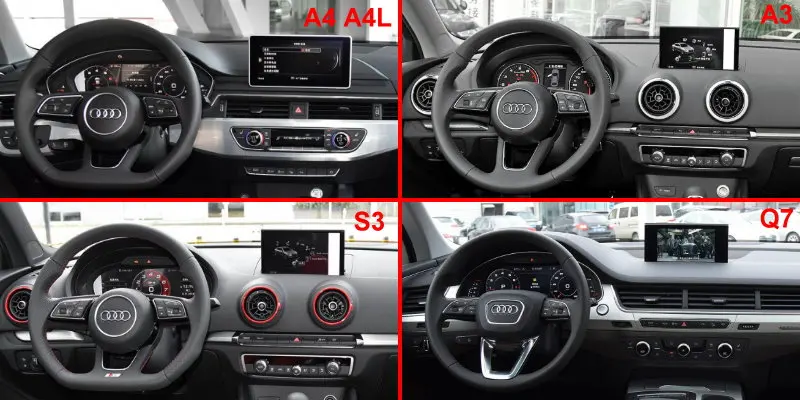 Для Audi A4 A4L A3 S3 Q7 автомобильный экран, динамическая траектория, обновление, обратная парковка, задняя камера, ручка багажника