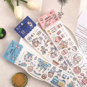 

1 Pcs Kawaii Washi Tapa Cute Cartoon Girl Dialy Pattern Masking Tape Diary Journal Decorative Wide Scrapbooking Washi Tape
