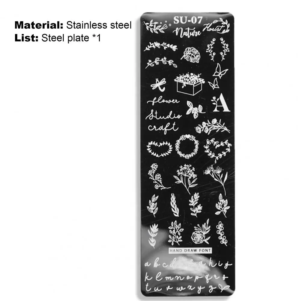 Nail Stamping Plates Human Face Design Multiple Pictures Solid Manicure Art Stainless Steel Printing Plate for Girl