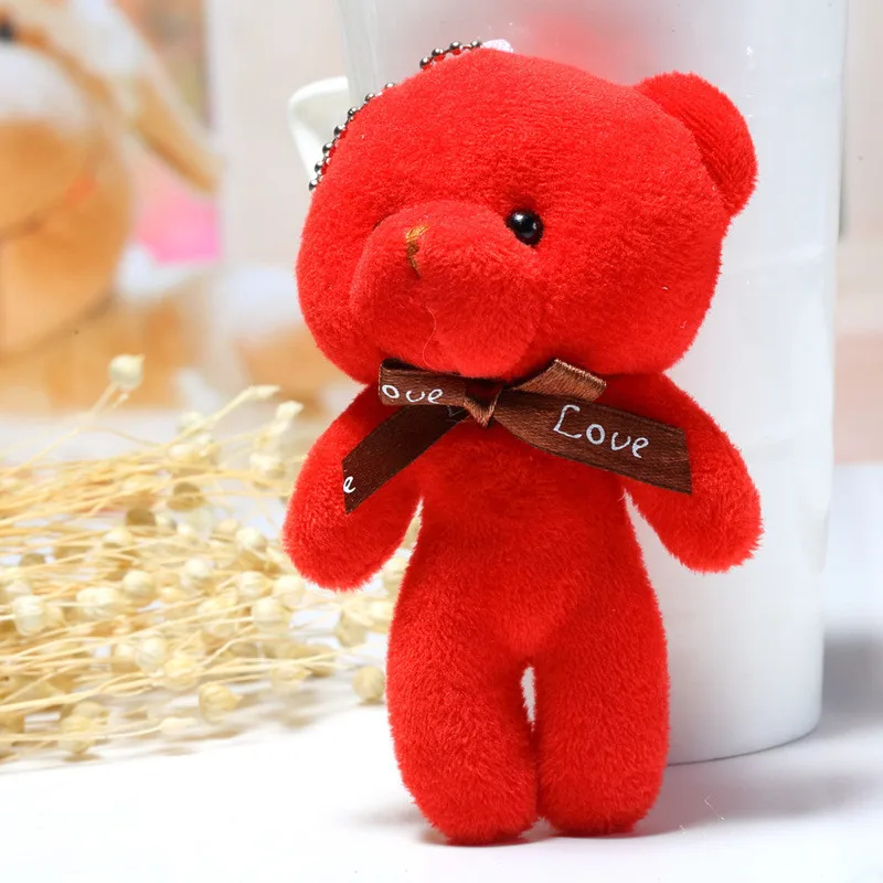 12 см kawaii плюшевый брелок милый медведь мягкие игрушки мини кукла брелок для автомобиля сумка маленькая Подвеска Игрушка в виде животного кролик брелок подарки