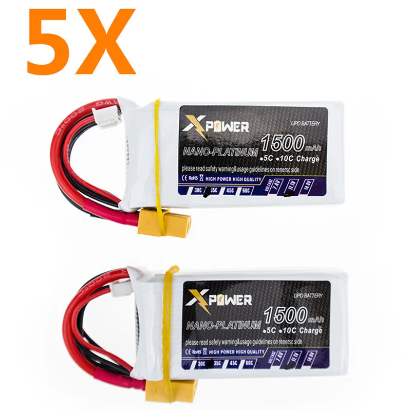 

1500mAh 40C FPV Lipo Battery 3S 11.1V battery Lipo 3S Lipo Batteries for RC Drone Softcase with XT60 T Plug for airplane FPV