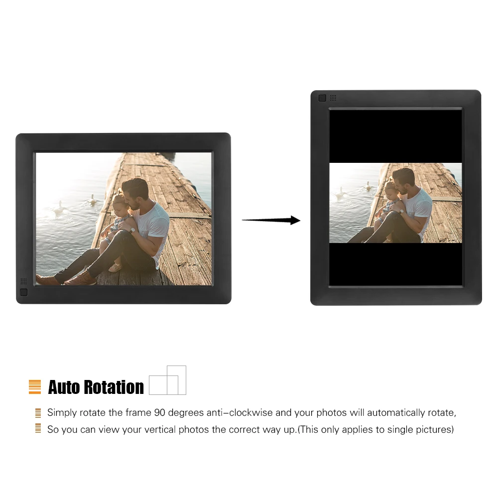 Andoer 9 дюймов IPS-LCD цифровой фоторамки альбом 1280*800 поддерживает функции обнаружения движения с 8 Гб дистанционного управления