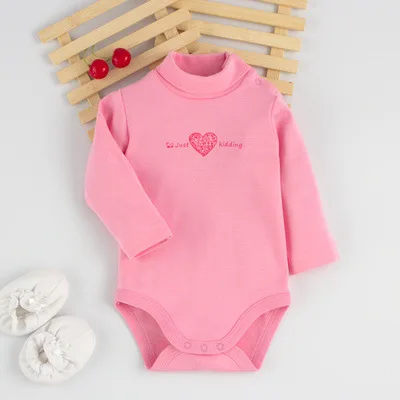 Newborn Baby Girl Clothing Bodysuits Tops Cotton Long Sleeved Romper 9-24M Outfits Clothes Jumpsuit Ruffled Costume for Kids New pink