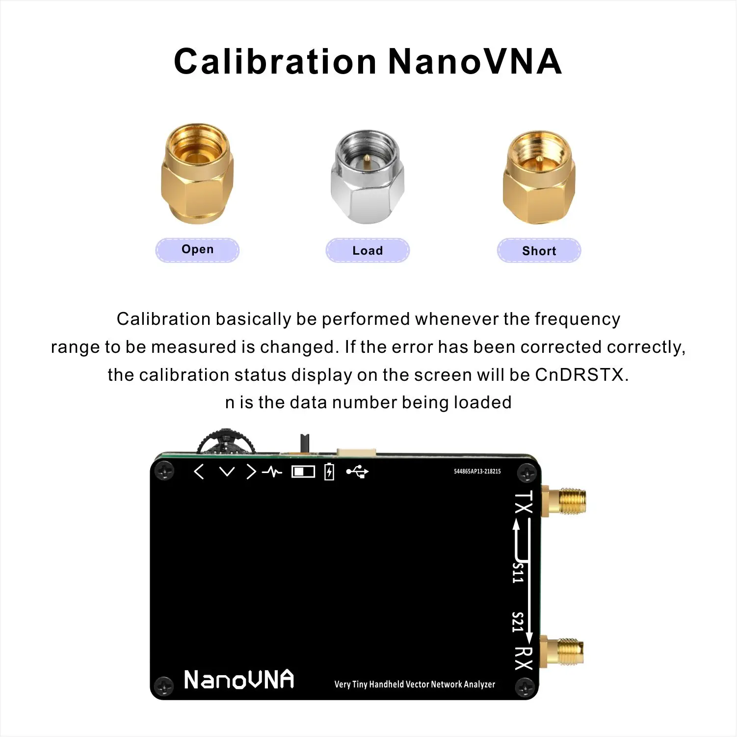 nano vna calibration kit Battery HF VHF UHF UV 50KHz300MHz Spectrum