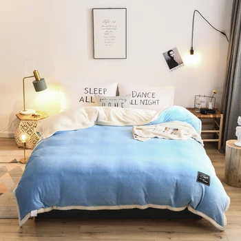 

1Pcs thickening warm Duvet Cover solid color Flannel/Bei Bei Velvet Winter Double Twin Full Queen King size Quilt cover