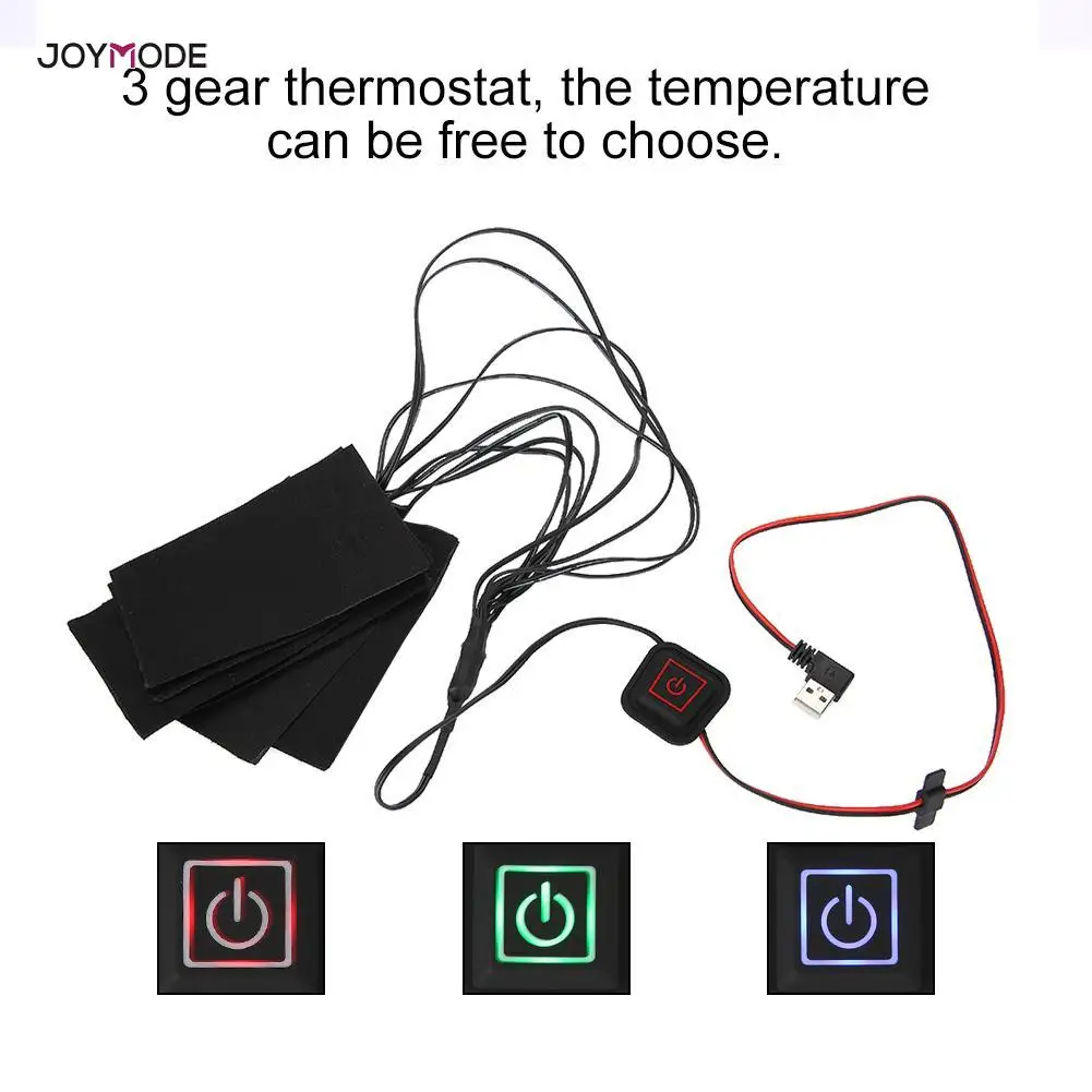 JOYMODE зимняя USB электрическая куртка с подогревом грелка для улицы теплая зимняя нагревательная жилетка колодки для DIY Одежда с подогревом
