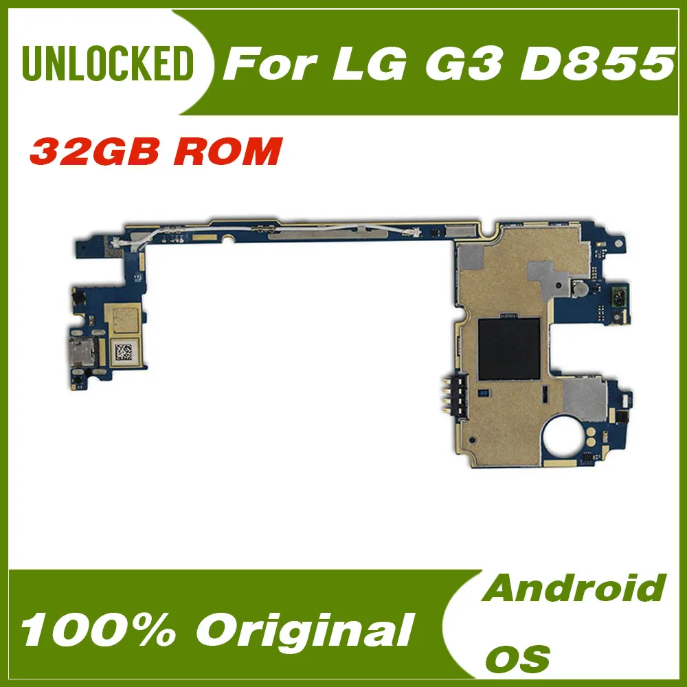 Для LG G3 D855 материнская плата 32 Гб с системой Android, оригинальная разблокированная для LG G3 D855 материнская плата Хорошая рабочая версия ЕС