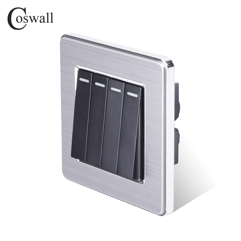 Coswall4Gang2WayLuxuryLightSwitchOnOffWallSwitchInterruptor