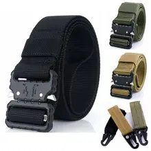 Tactical Belt Military Belt Army Combat Training Outdoor Hunting Adjustable High Quality Nylon Belt Security Accessories