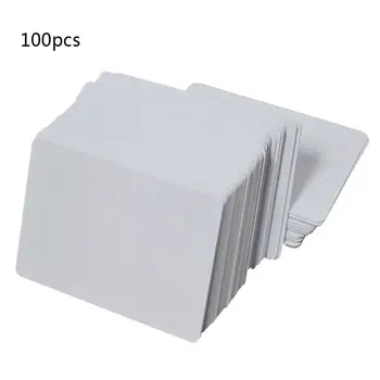 

100Pcs Premium White Blank Inkjet PVC ID Cards White Plastic Double Sided Printing DIY ID Badge Cards