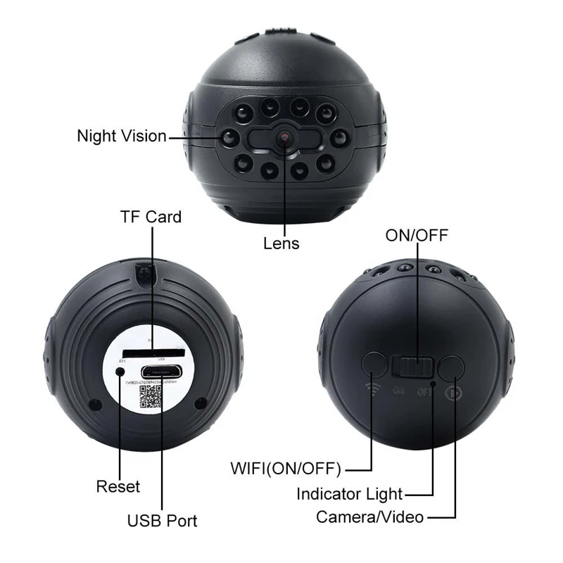Мини Wifi Спортивная камера Full HD 1080P IP микро камера ночного видения цифровой DV DVR видео датчик движения маленький корпус Видеокамеры