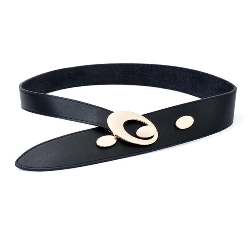 Designer High Quality Cowhide Woman Belt Retro Willow Nail Ladies Casual Diagonal Wide Waist Closure Genuine Leather Belts