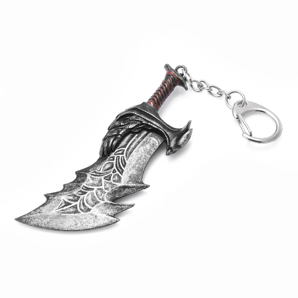 

Creative God Of War Kratos Weapon Keychain Blades Of Chaos Vintage Sword Key Chain Game Fans Car Keyring Jewelry Gift