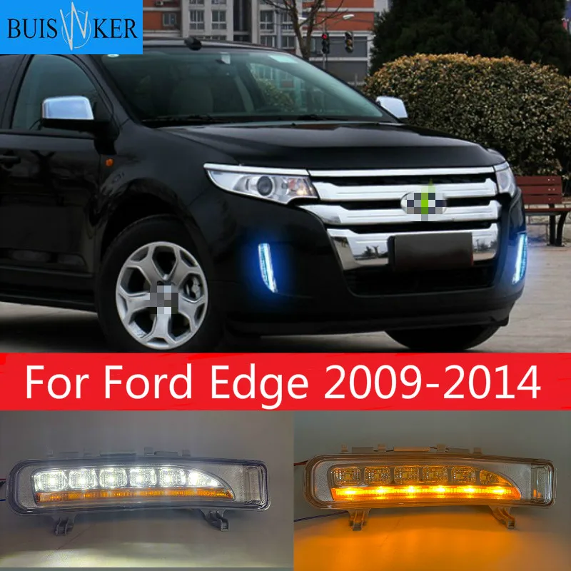 

DRL для Ford Edge 2009 2010 2011 2012 2013 дневное освещение с крышкой противотуманной фары указателя поворота