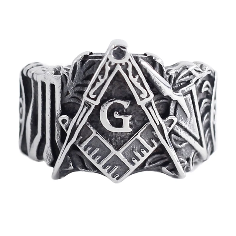 Винтажные персональные масоны кольца для мужчин символ масонов кольца масонов Рыцари тамплиеров ювелирные изделия панк Байкер готическое мужское кольцо