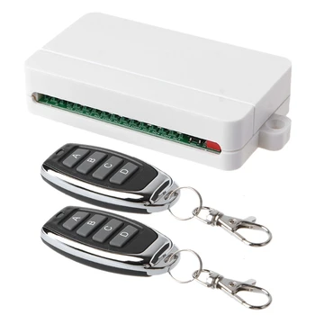 

AC 85V-250V 4CH WiFi Remote Switch Garage Door Wireless Doorbell Receiver and 1/2 Pcs 433MHz RF Remote Controller