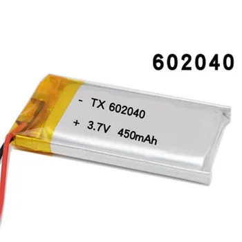

602040 3.7V 450mah Li-ion lithium polymer Rechargeable battery For MP3 MP4 Smart Watch Bluetooth headset Backup Power Li-po cell