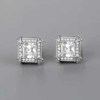 

CMajor Latest S925 Sterling Silver Imported 7A Cubic Zircon Harbour Wind Small Simple Temperament Stud Earrings for Women