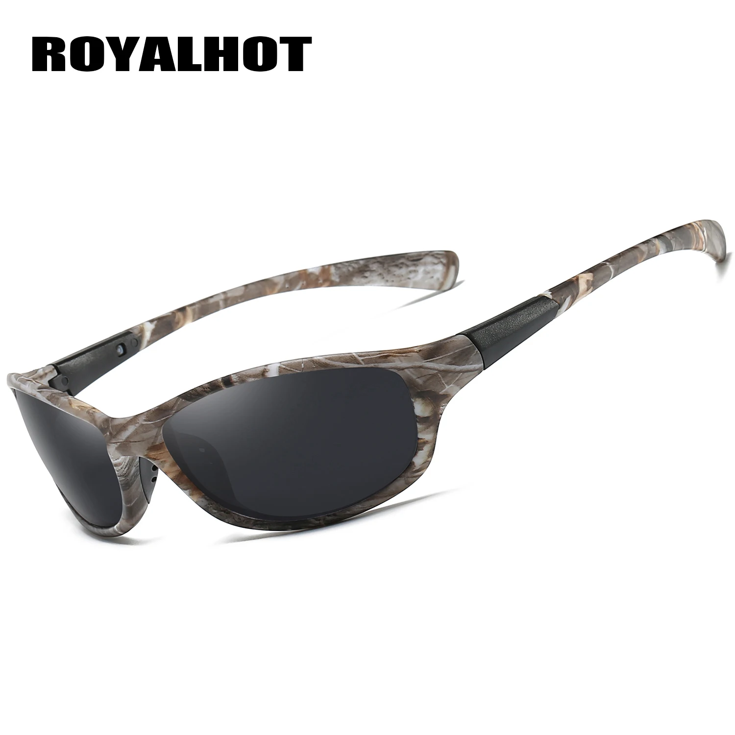 RoyalHot, мужские, женские, поляризационные, модные, половинная оправа, спортивные солнцезащитные очки, Ретро стиль, солнцезащитные очки, 900131 - Цвет линз: Camouflage Grey