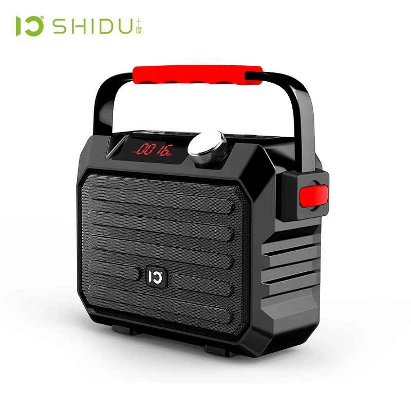 Колонка SHIDU-H5 портативный мини Bluetooth PA система с беспроводной гарнитурой микрофон 30 Вт персональный Pa динамик перезаряжаемый голосовой усилитель - Цвет: Красный