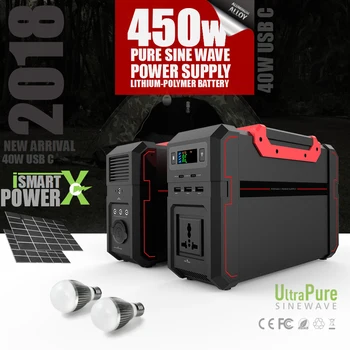 

On Sale Solar Power Station With Solar Panel Outdoors Generator Emergency For Outdoor Traveling/Hunting/Climbing Mountain