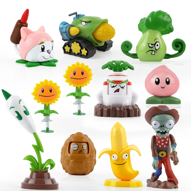 Plants VS Zombies Shooting Pea Bullets Sunflower Cherry Bomb Toy Figures
