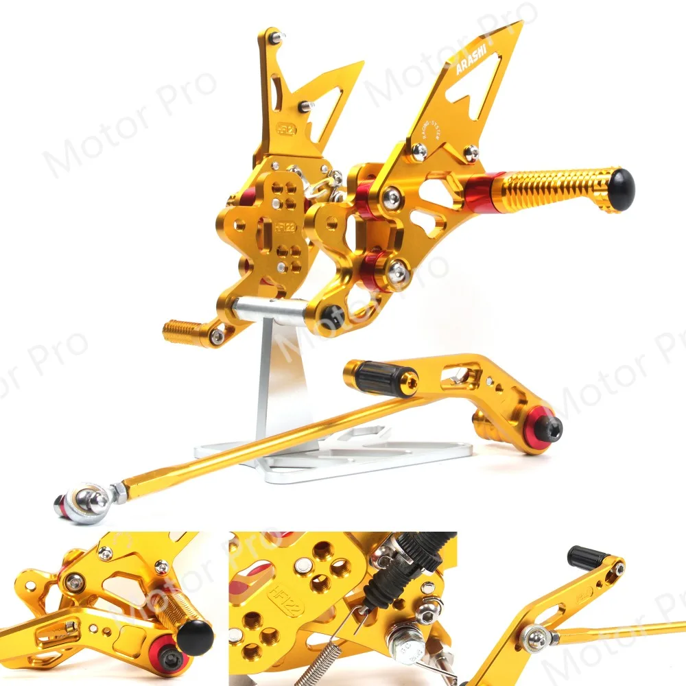 Регулируемые подножки для SUZUKI GSXR 600 750 2011- аксессуары для мотоциклов Rearset педаль GSX R GOLD GSXR600 GSXR750 золото