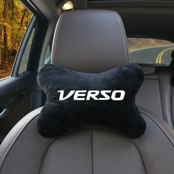

Styling Cotton flannel Comfortable Car Seat Headrest Neck Pillow Cushion Protect Logo Accessories for Toyota verso 2009-2019
