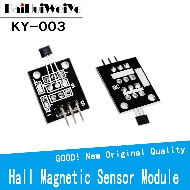 10PCS/LOT KY-003 Standard Hall Magnetic Force Sensor Module for Arduino AVR Smart Cars PIC Good KY003 New 6 pcs gy 271 qmc5883l 3 5v iic triple axis compass magnetic sensor module electronic compass module for arduino