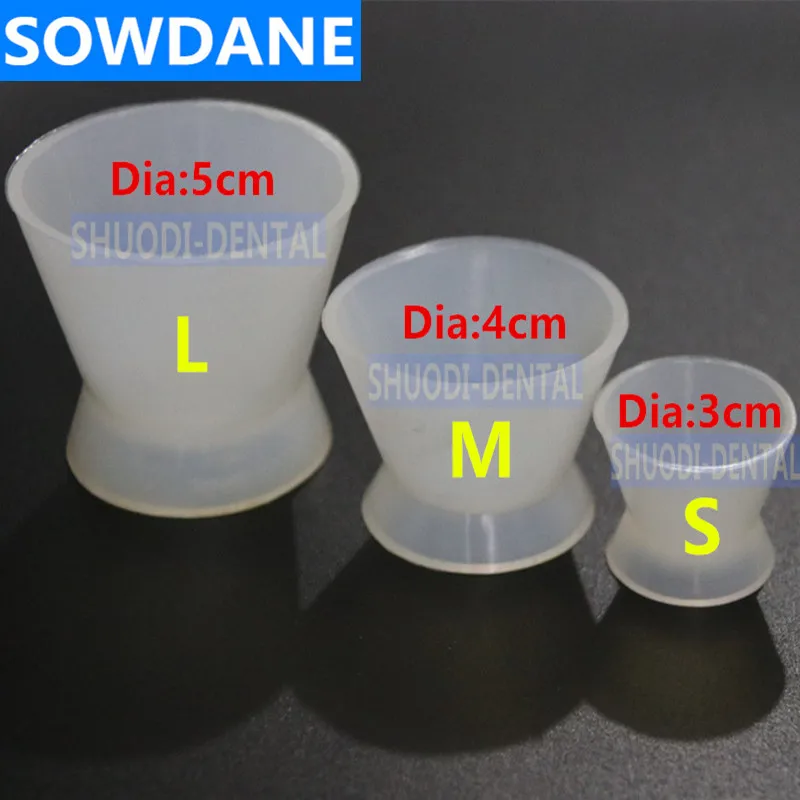 Стоматологическая Гибкая силиконовая чашка для смешивания стоматологическая силиконовая резина пластиковая чаша для смешивания чаша стоматологический инструмент - Цвет: 3 Pcs Mixed