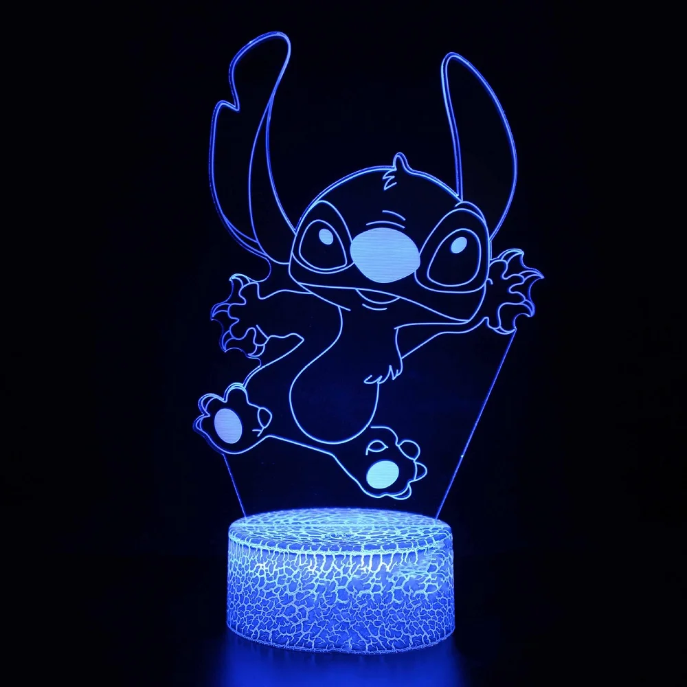 DISNEY led light Star Baby Stitch USB Creative Colorful Touch Remote Control 3D Desk Lamp LED Night Light children birthday gift led night light