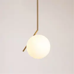 Скандинавский светодиодный подвесные светильники в виде шаров, светильники для столовой, спальни, матовый светодиодный подвесной