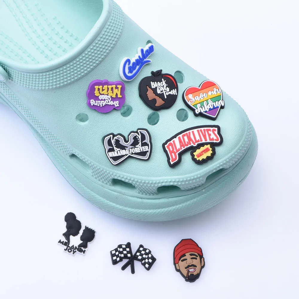 

Jibitz For Croc Adult Clog Charms Shoes Accessories For Personality Charmed Black Culture Justice