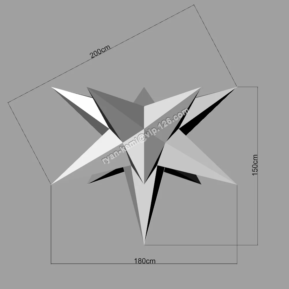 size-of-2m-inflatable-star