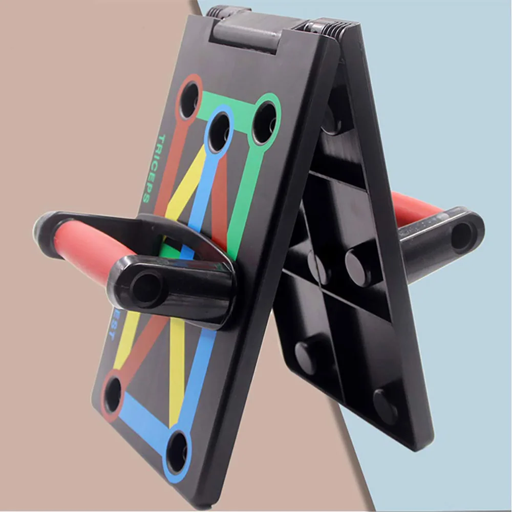 Push Up Stand Comprehensive Foldable With Handle Muscle Exercise Effectively Shapes Fitness Tool Compact Durable Push Up Board