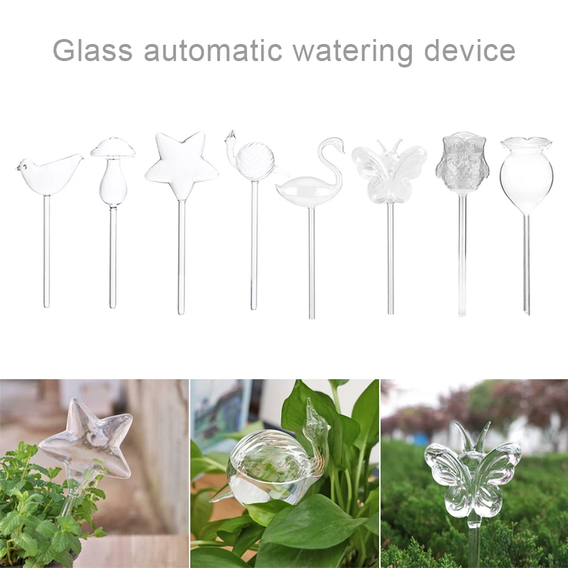 Debuy Self Watering Globe Plant Flower Water Bulbs Animal Shape Glass Home Decor 