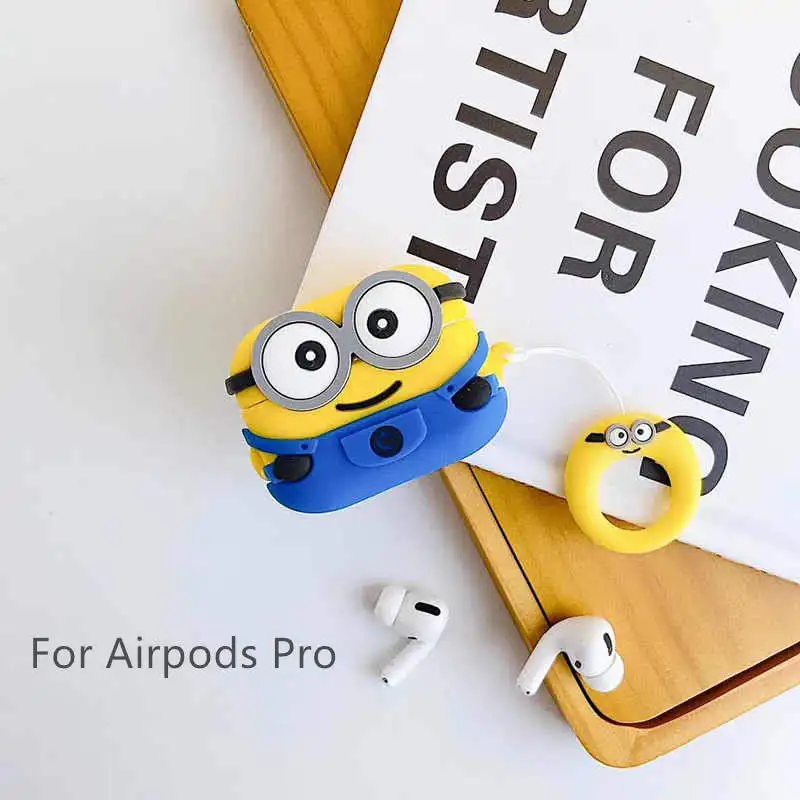 LOVERONY Cartoon Bluetooth Earphone Silicone Case For Apple AirPods Pro Headset Protect Cover Cute Charging Box Air pods Pro 3 - Цвет: MS-SY