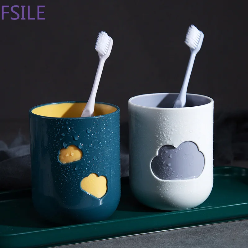 400ml Fsile Creative 4 Color Environmental Protection Cloud Cup Couple Toothbrush Cup Crock Cup Home Water Cup Washing Cup
