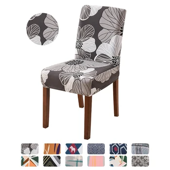 

2020 New Pattern Chair Cover Modern Stretch Universal Size Kitchen Dining Chair Slipcovers for Home Decoration Anti-dirty