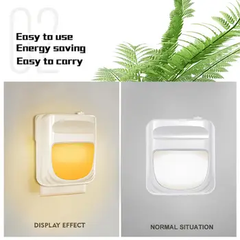 

LED Creative Energy Saving Bright Safety Lamp Night Light Induction Light Dimmable Bedroom Indoor/Outdoor Plug-In