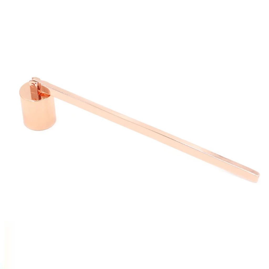 

16CM Straight Tube Cylinder Shaped Candle Snuffer Metallic Rose Gold Wick Trimmer Scissor Cutter Cover Put Out Fire Hand Tool
