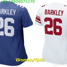 А+++ Качество Женщины 26 saquon barkley Джерси Нью-Йорк