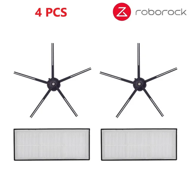 Xiaomi Roborock S7 S70 S75 S7Max s7MaxV T7S Plus Main Roll Brush Mop Rag Hepa Filter Side Brush Vacuum Cleaner Accessories 4 pcs