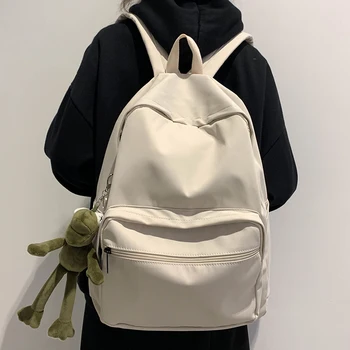 

HOCODO Nylon Backpack Women 2020 Rucksack Ladies Shoulder School Bag For teenage Girls Pure Color Female Mochila Bagpack Packbag